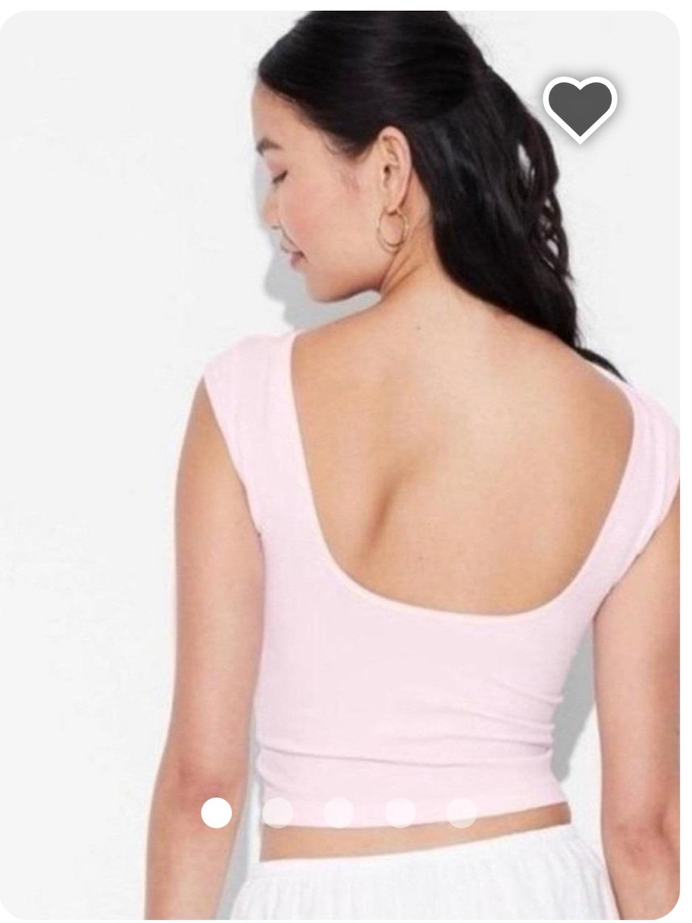Open back pink top